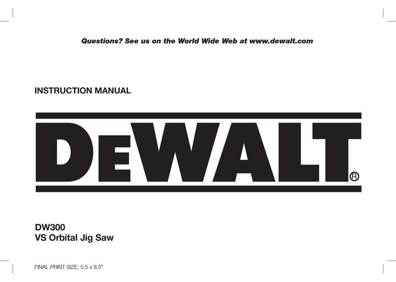 DeWalt DW300 User manual