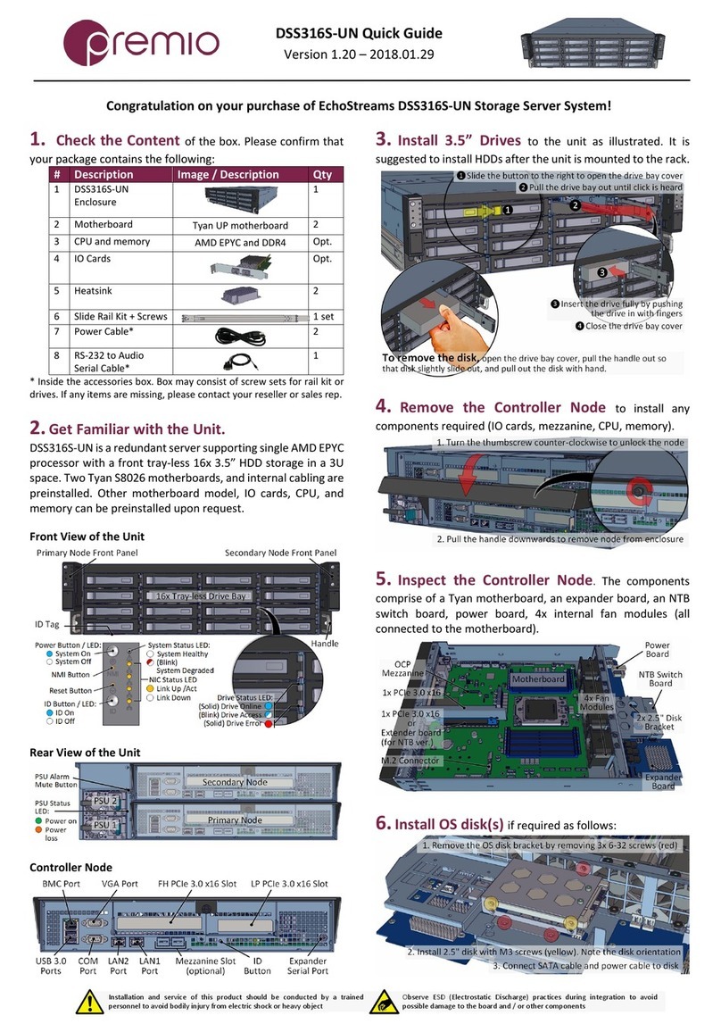 Premio DSS316S-UN User manual