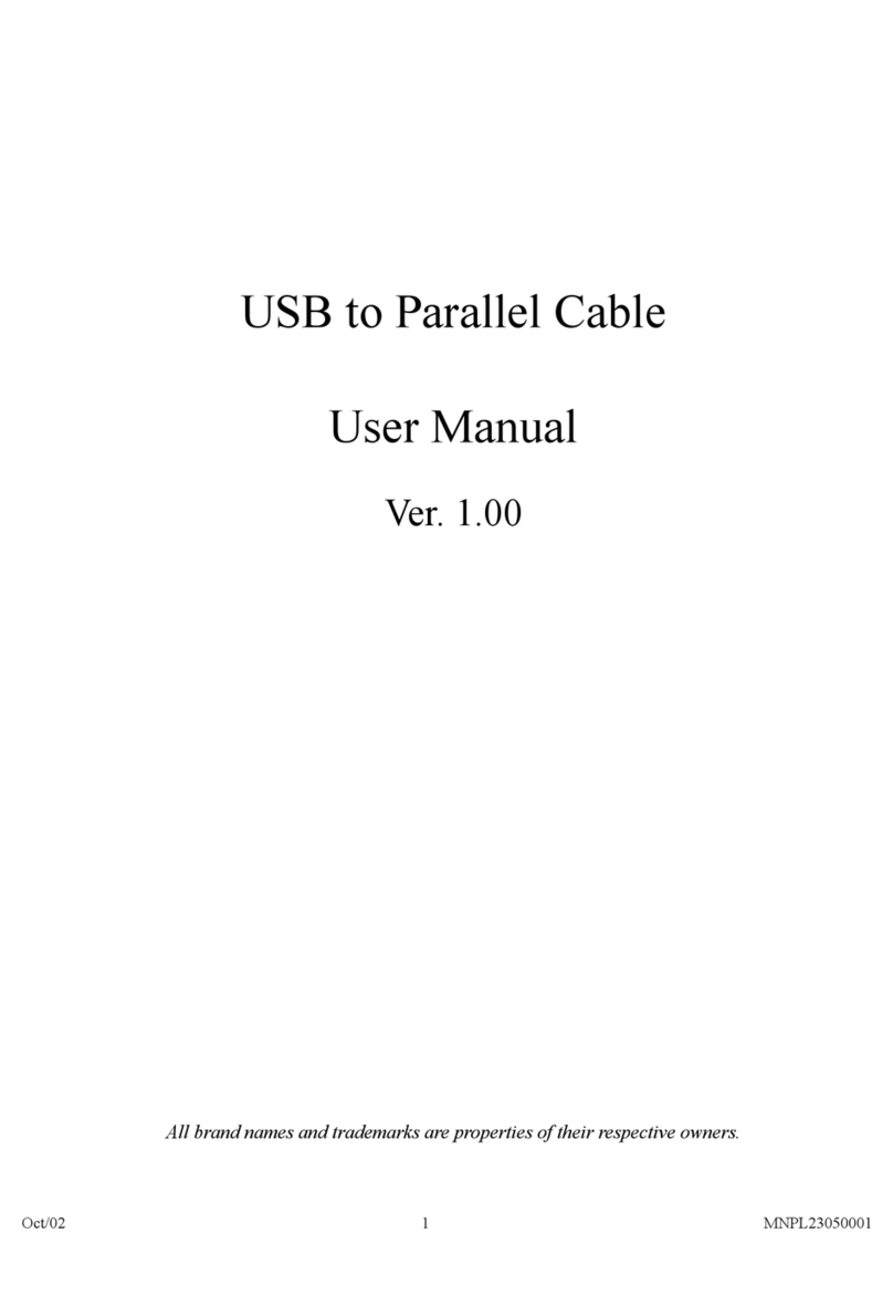 Sunrich Tech USB to Parallel Cable user manual