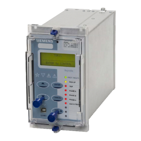 Siemens Argus 7SR11 User manual