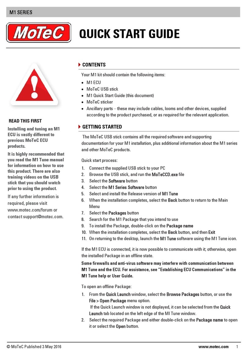Motec M1 Series quick start guide