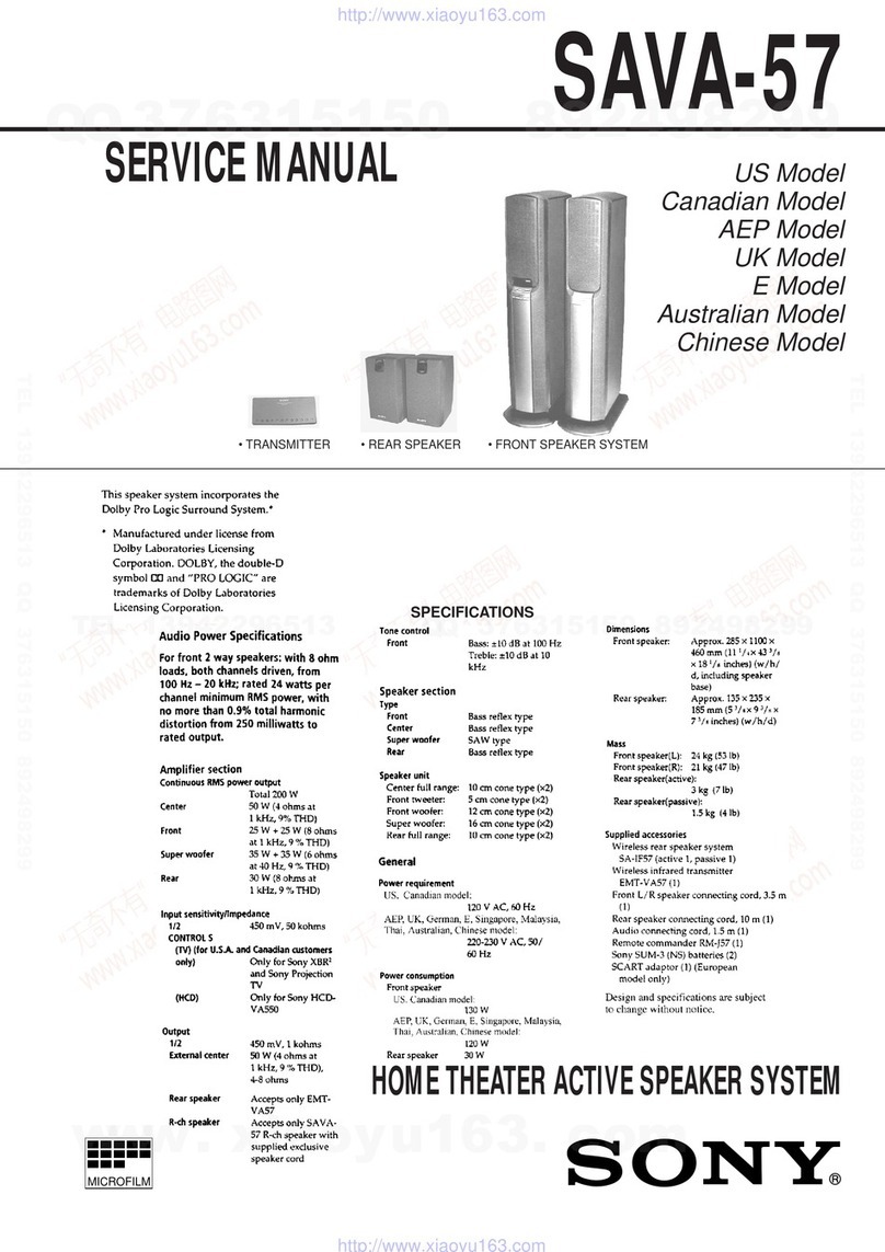 Sony SAVA-57 Service manual