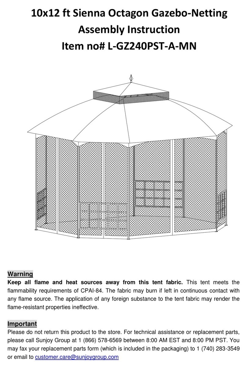 Sunjoy L-GZ240PST-A-MN User manual