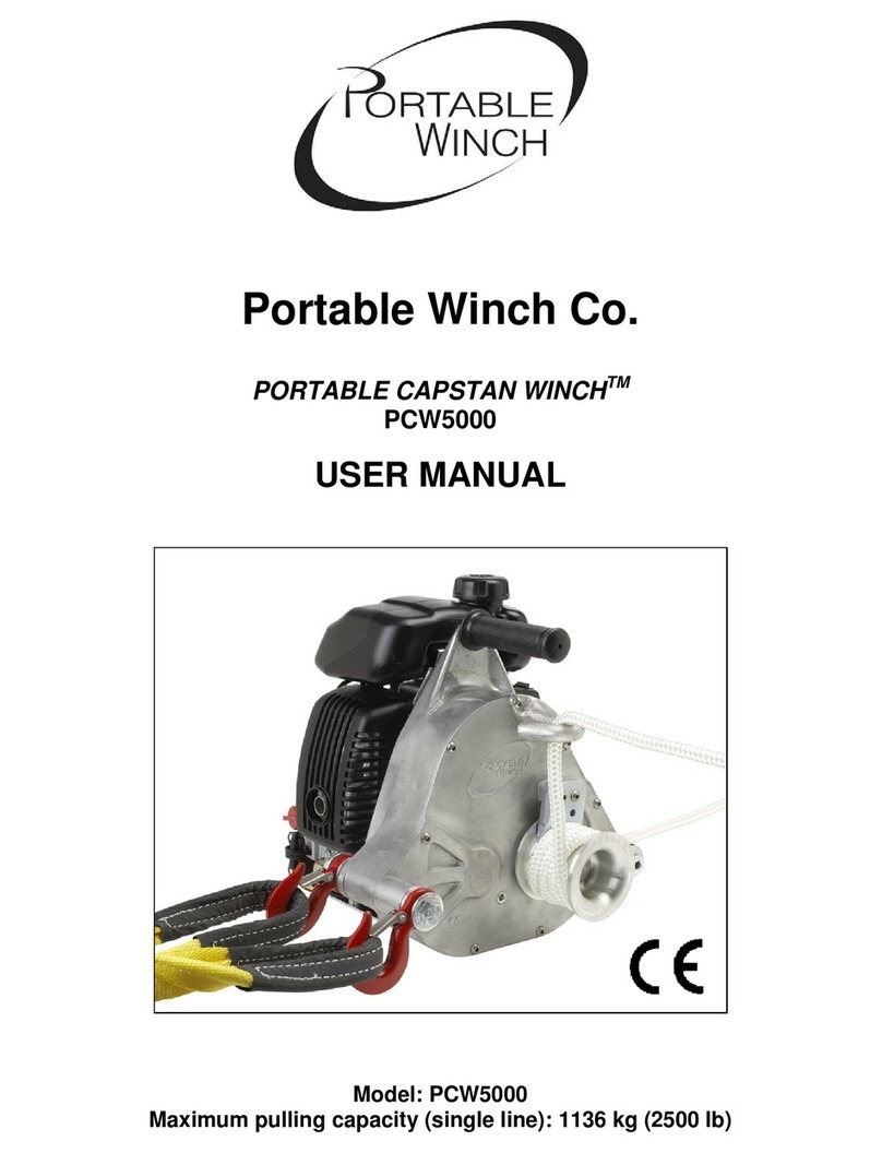 Portable Winch PORTABLE CAPSTAN WINCH PCW5000 User manual