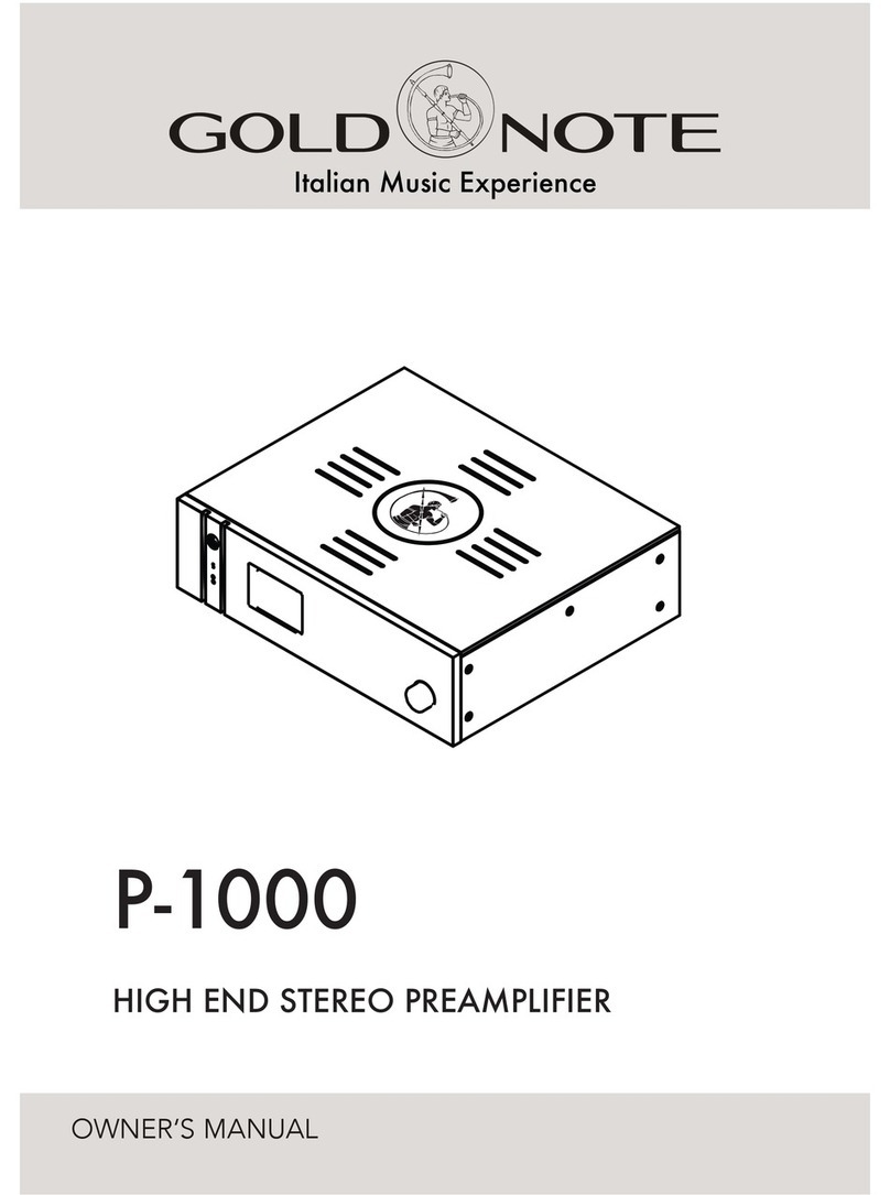 Gold Note P-1000 User manual