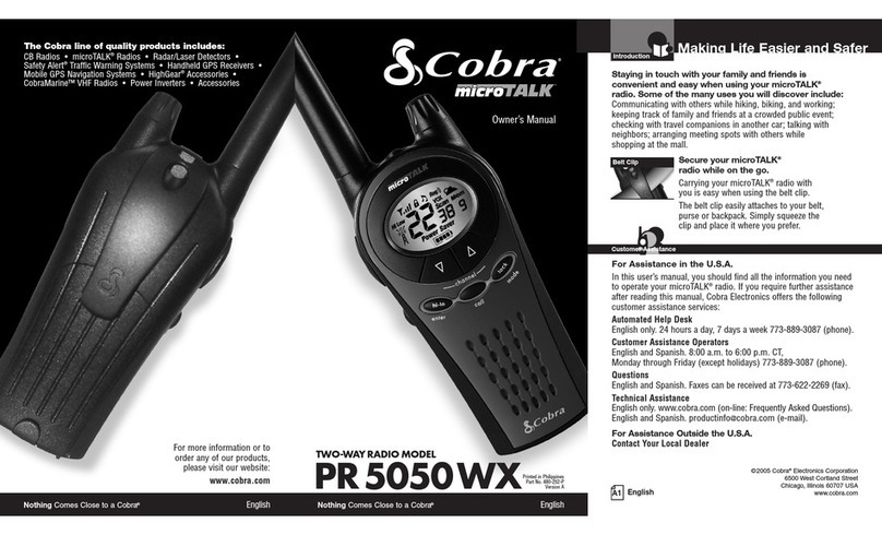Cobra microTALK PR5050WX User manual