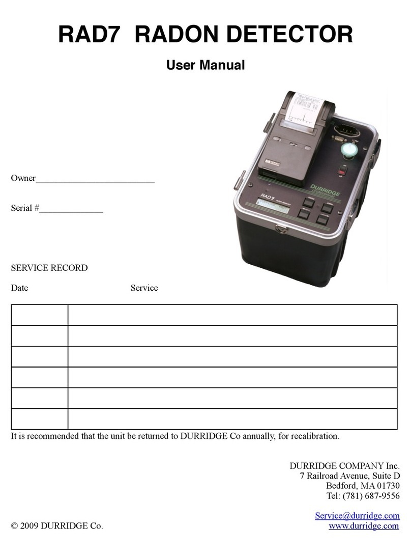 DURRIDGE RAD7 User manual