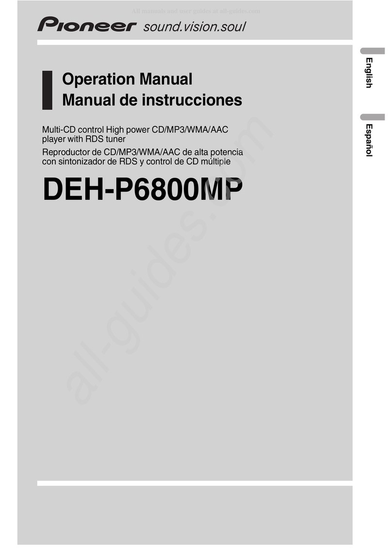 Pioneer DEH-P6800MP User manual Pioneer DEH-P6800MP User manual
