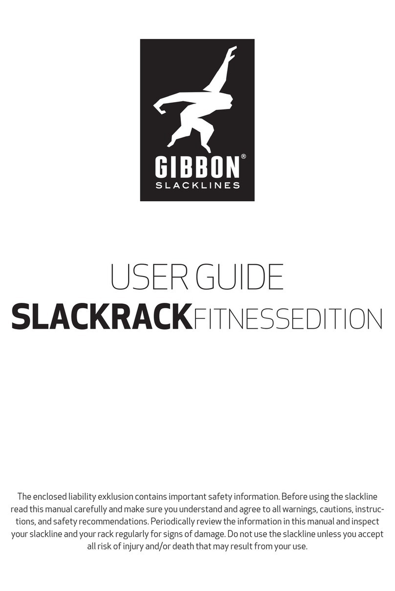 GIBBON Slackline SLACKRACK FITNESS EDITION user guide