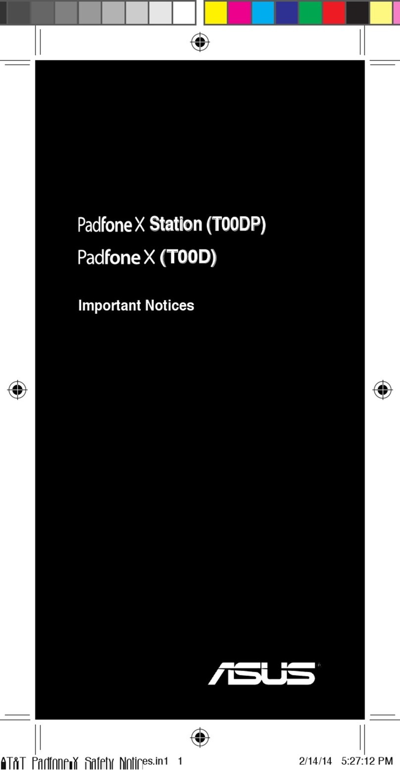 Asus Padfone X Station (T00DP) Operation and maintenance manual
