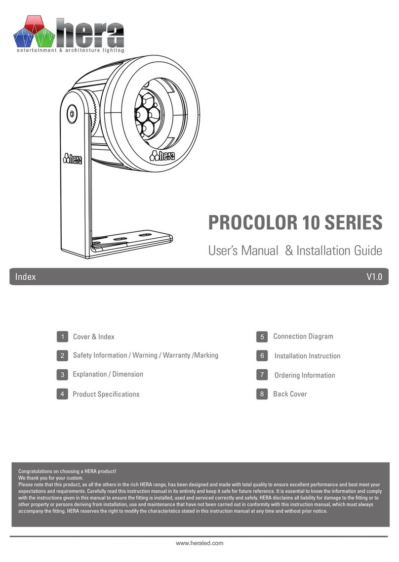 HERA P03001 Series User manual & installation guide HERA P03001 Series User manual & installation guide