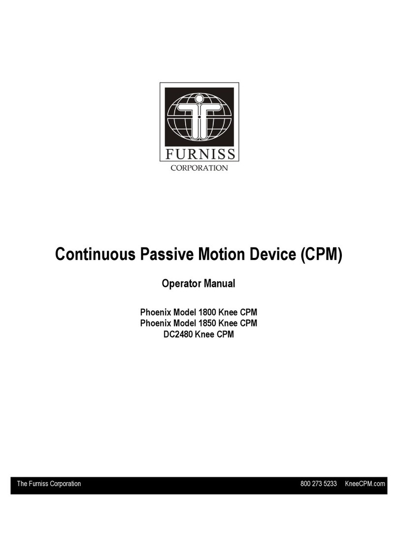 Furniss Corporation Phoenix 1800 Knee CPM Operator's manual