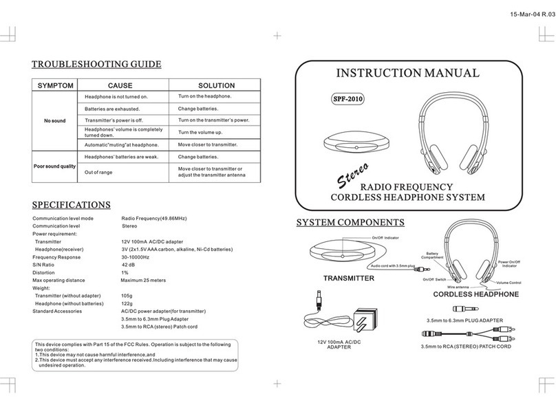 Alford Industries SPF-2010 instruction manual