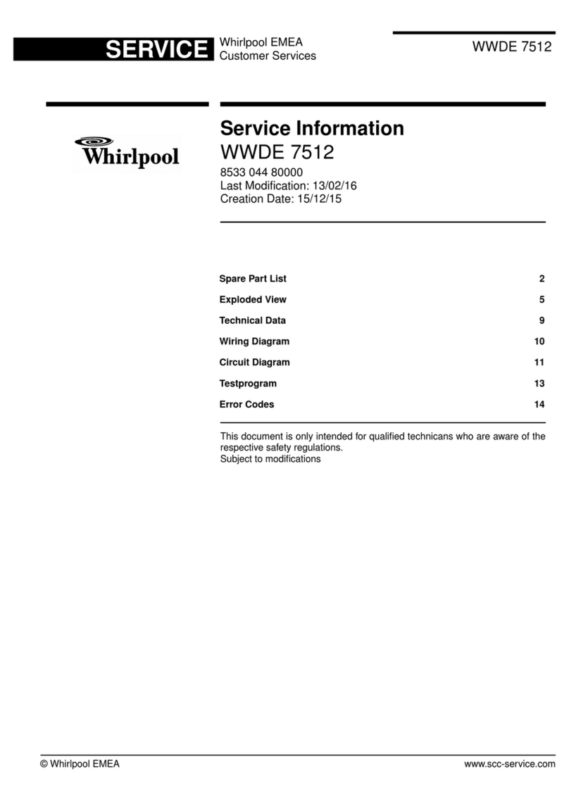 Whirlpool WWDE 7512 Operating and installation instructions