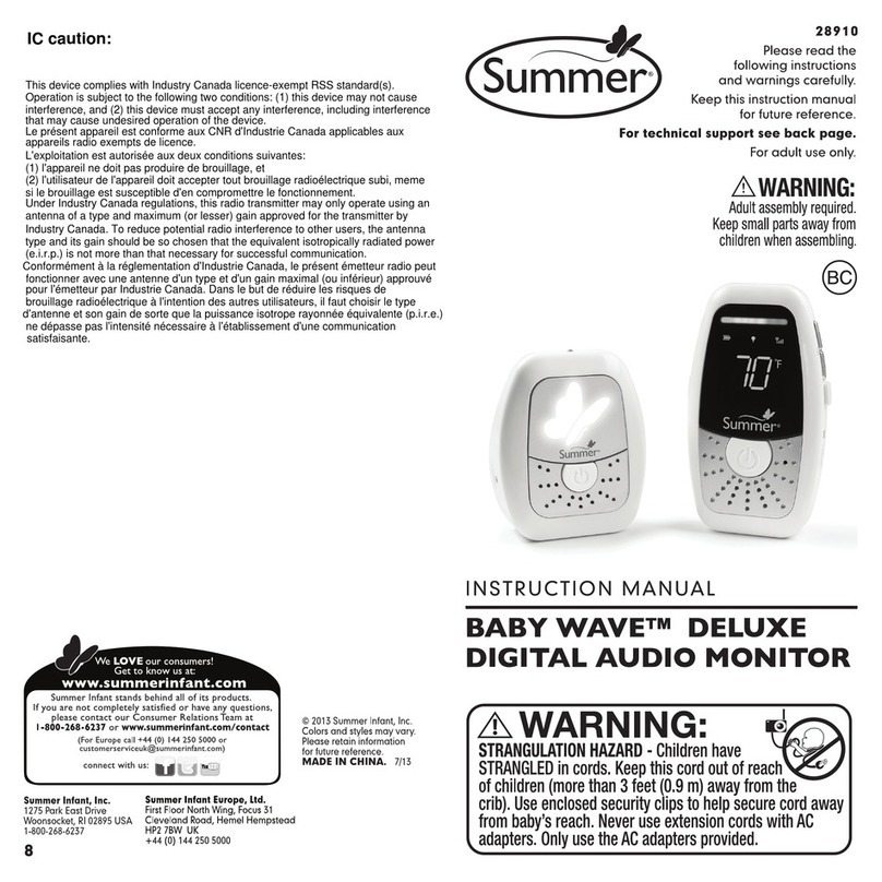 Summer Baby Wave 28910 User manual Summer Baby Wave 28910 User manual