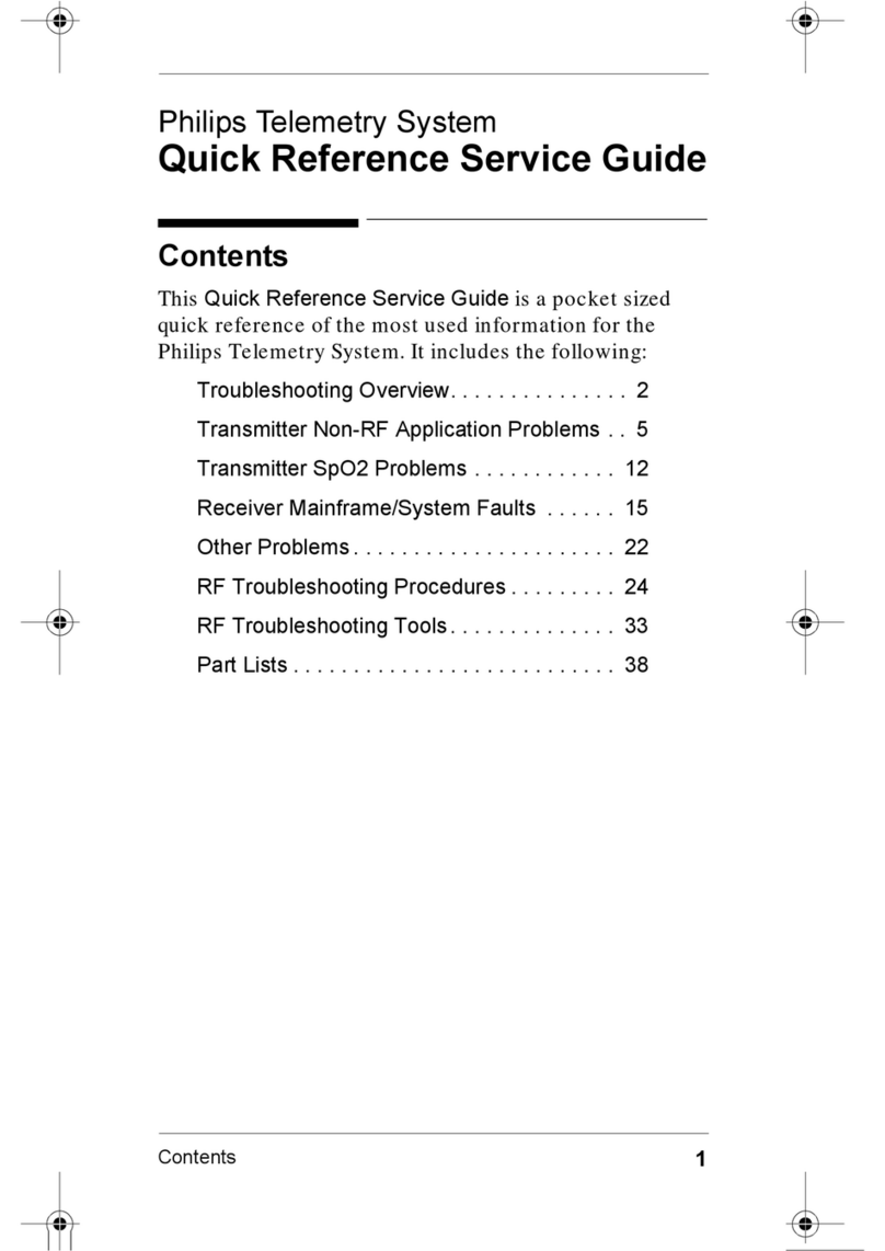 Philips IntelliVue Quick reference service guide