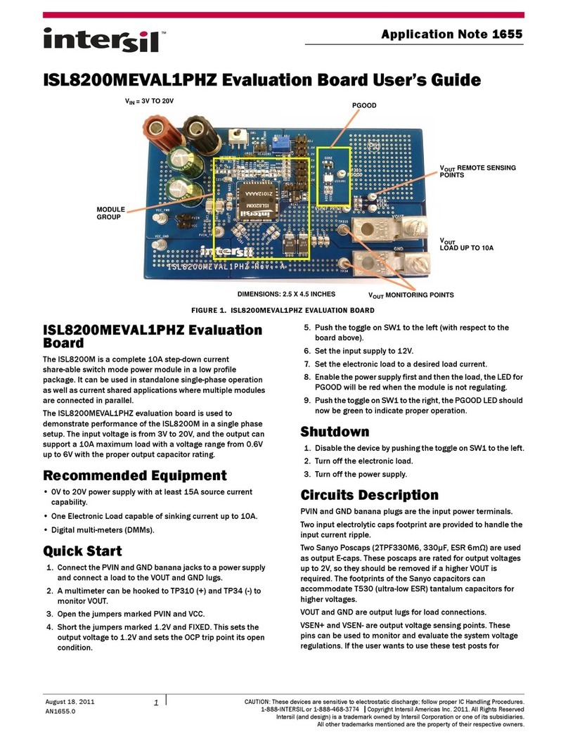 Intersil ISL8200MEVAL1PHZ User manual Intersil ISL8200MEVAL1PHZ User manual