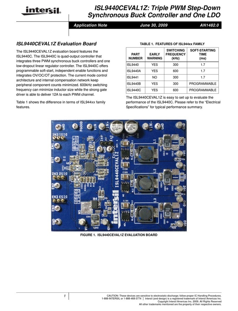 Intersil ISL9440CEVAL1Z Installation and operating instructions