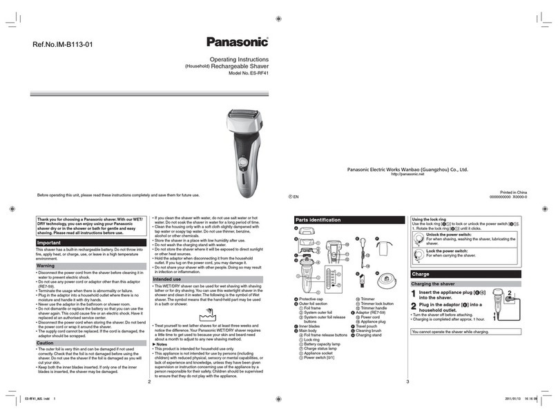 Panasonic ES-RF41 User manual