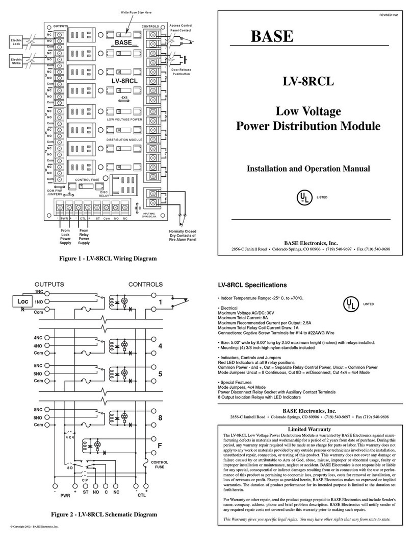 BASE Electronics LV-8RCL Installation and operation manual