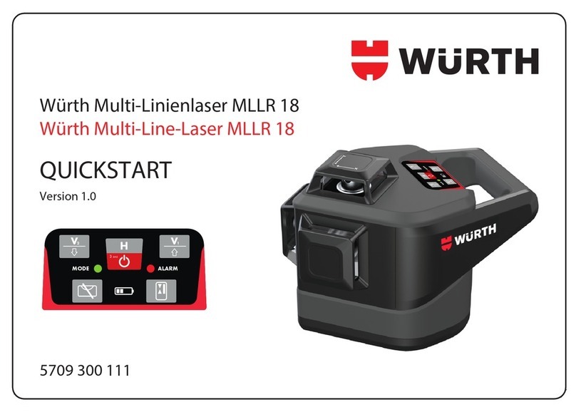 wurth MLLR 18 User manual