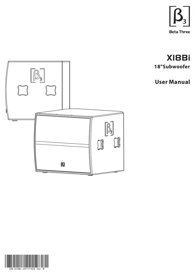 Beta Three X18Bi User manual