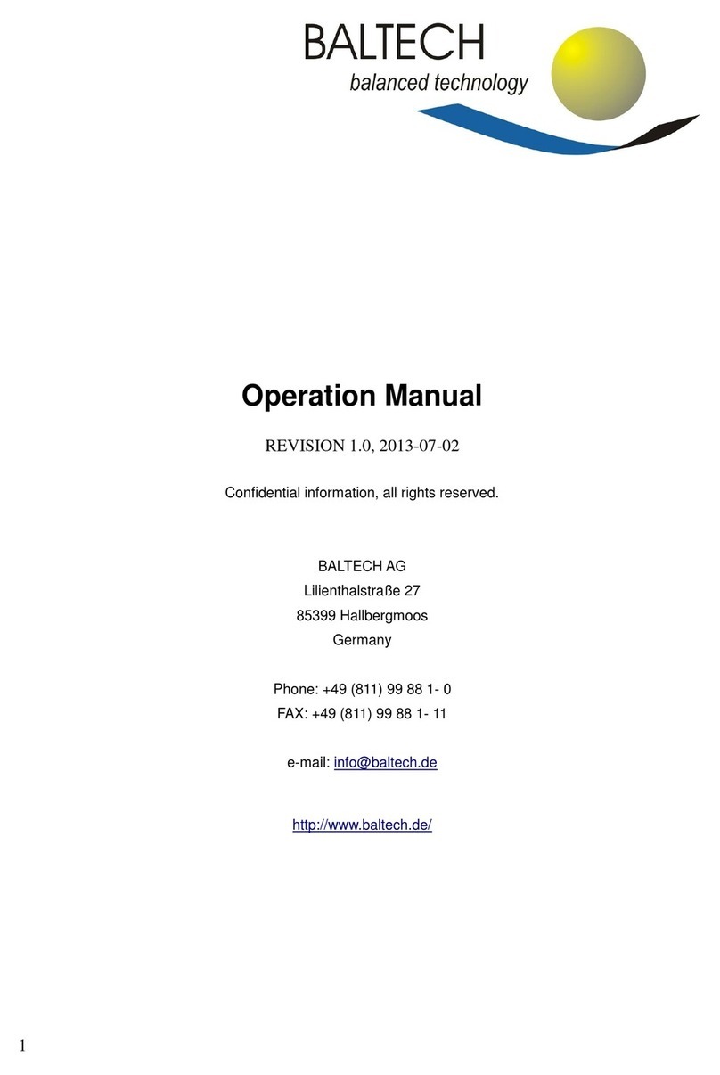 Baltech ACCESS100 User manual