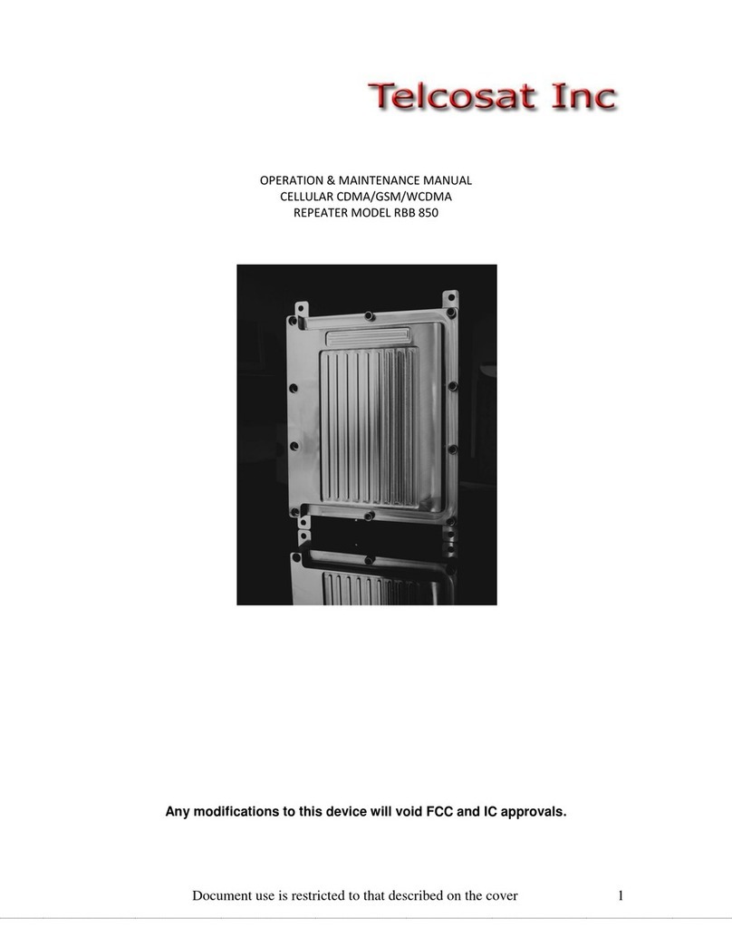 Telcosat RBB 850 User Operation & Maintenance Manual