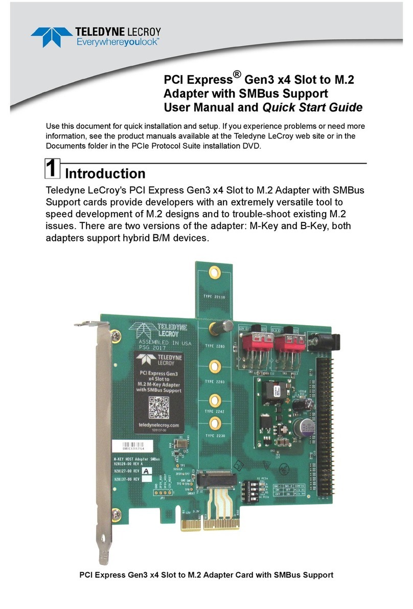 Teledyne Lecroy Express Gen3 x4 User manual