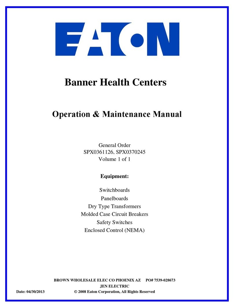Eaton Pow-R-Line SPX0361126 Maintenance manual Eaton Pow-R-Line SPX0361126 Maintenance manual