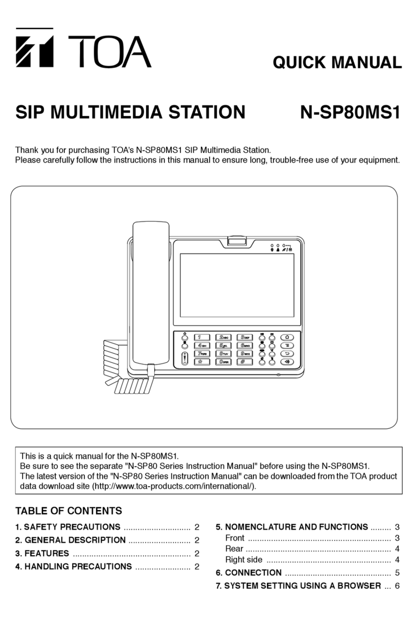 Toa N-SP80MS1 Quick manual