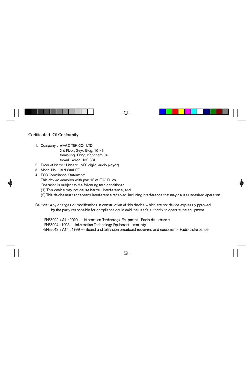 AMAC HANSORI HAN-230UEF user manual