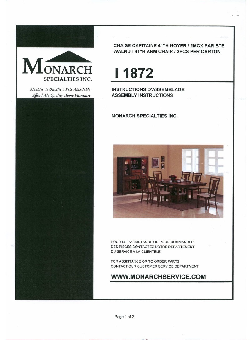 Monarch Specialties I 1872 Assembly instruction