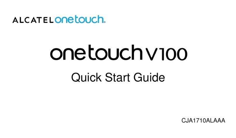 Alcatel onetouch v100 quick start guide