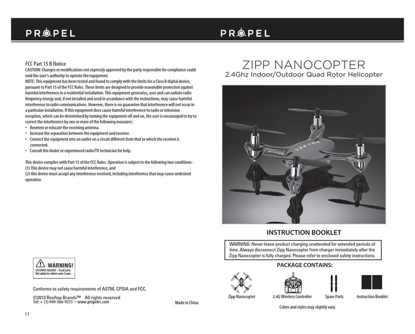 Propel Trampolines Zipp Nanocopter User manual