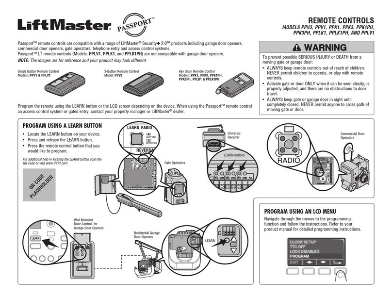 Chamberlain Passport PPV3 user manual