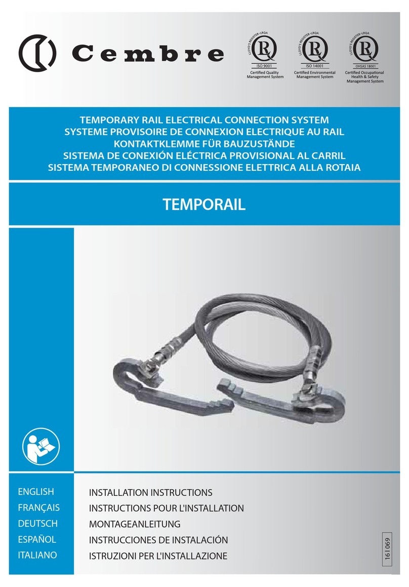 Cembre Temporail RTC1 Series installation instructions