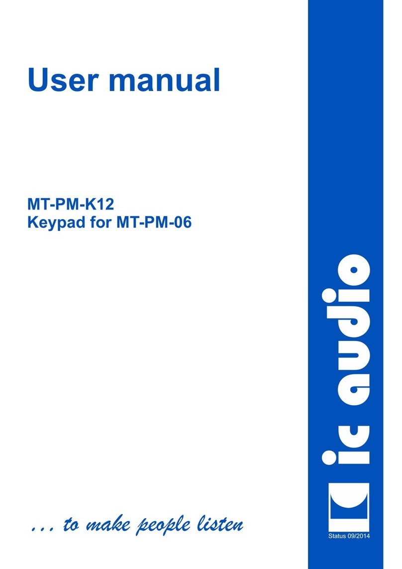 IC Audio MT-PM-K12 user manual