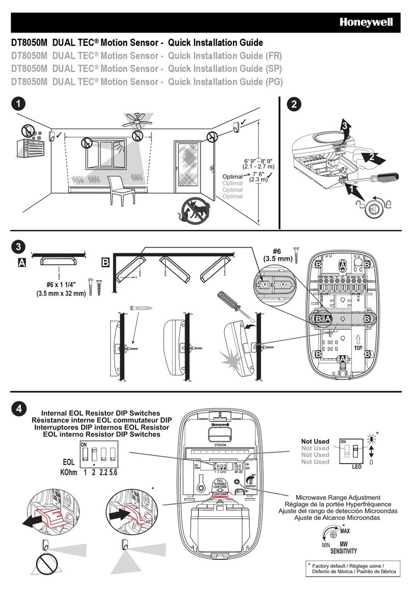 Honeywell DT8050M Quick installation guide