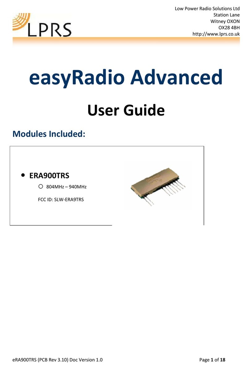 LPRS ERA900TRS user guide