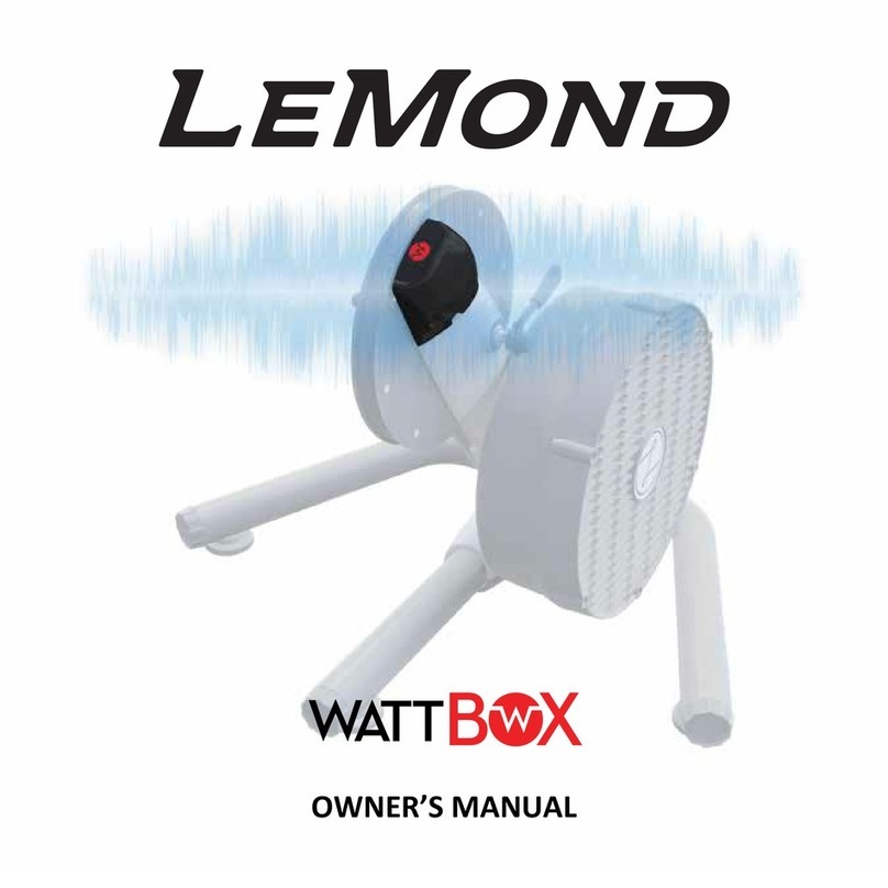 LeMond WattBox owner's manual