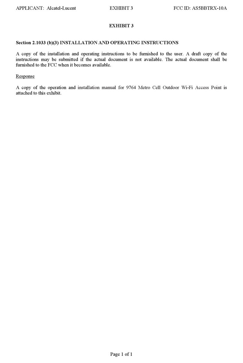 Alcatel-Lucent 9764 Series Operation and installation