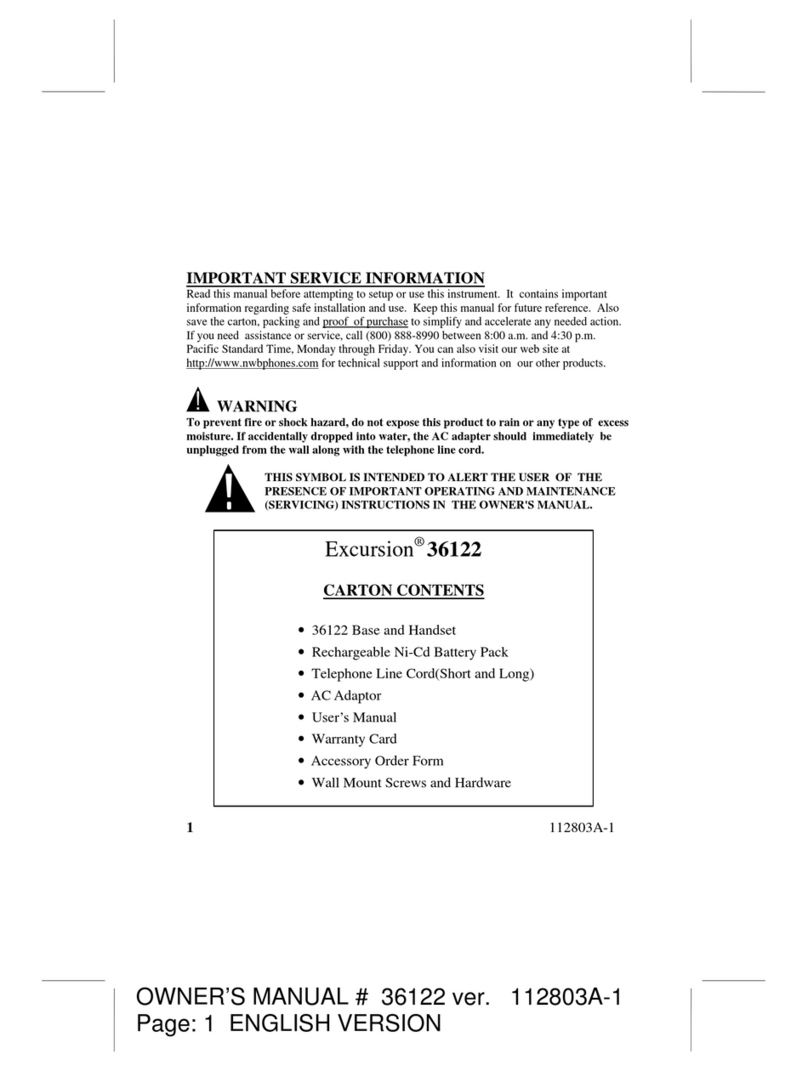 EXCURSION 36122 owner's manual