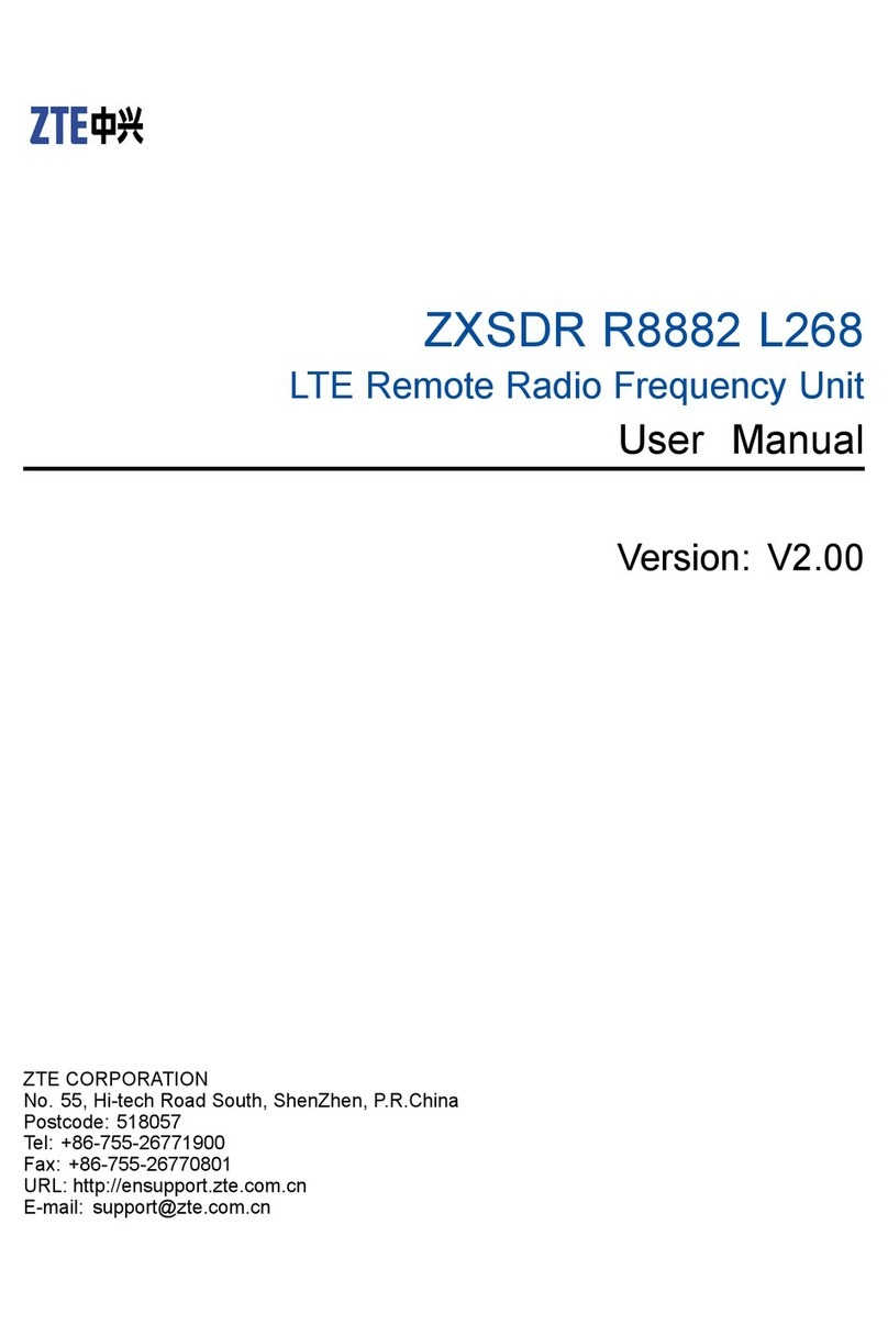 Zte ZXSDR R8882 L268 user manual