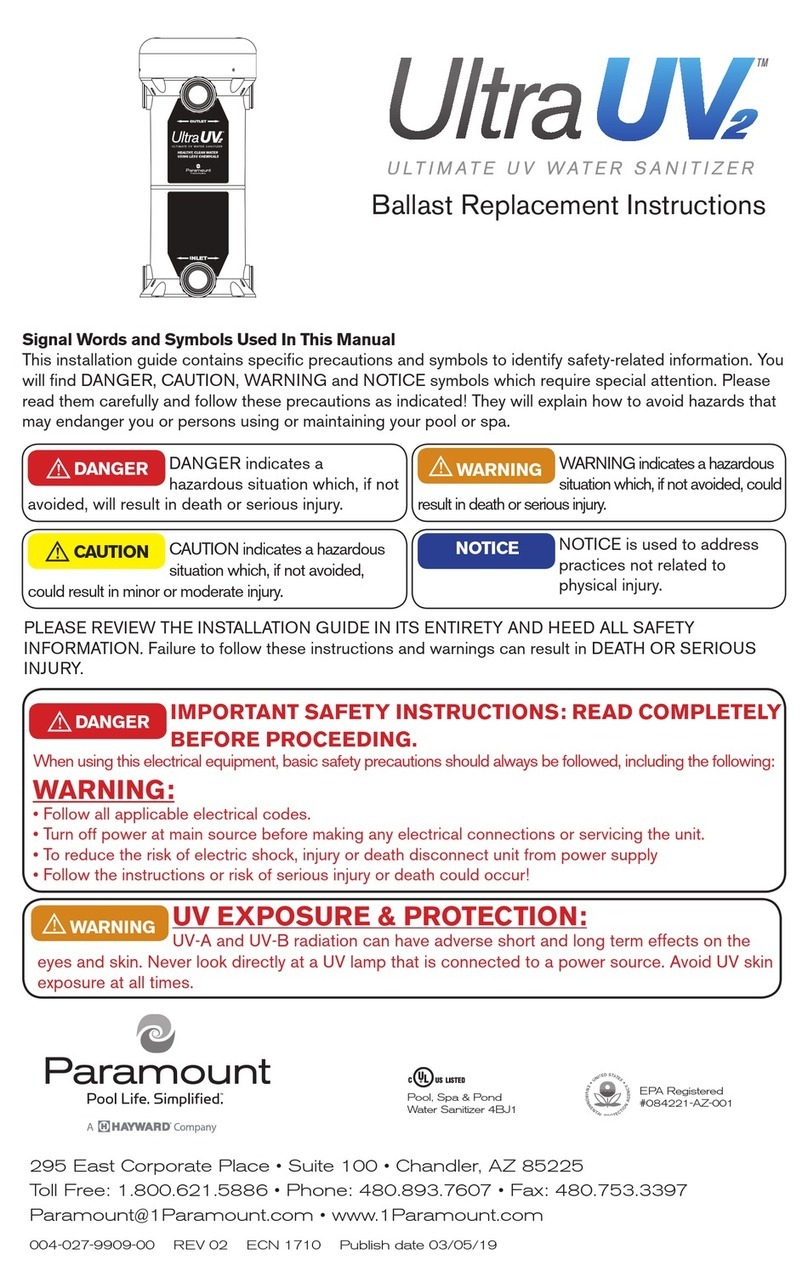 Paramount Fitness Ultra UV2 Replacement instructions