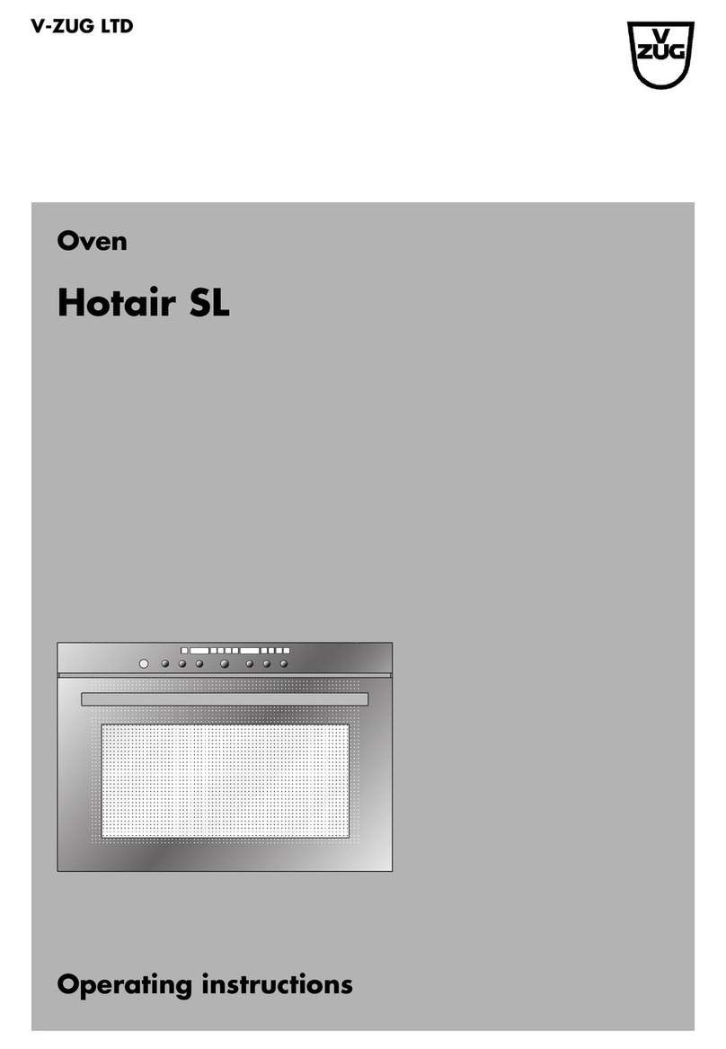 V-ZUG Hotair SL operating instructions
