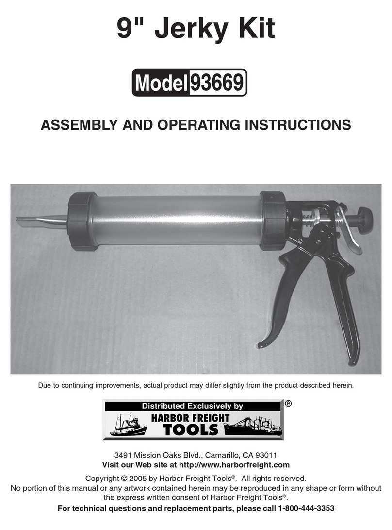 Harbor Freight Tools 93669 Assembly and operating instructions