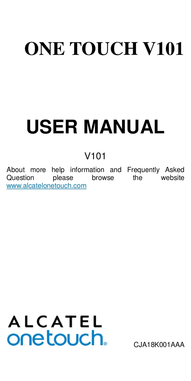Alcatel ONE TOUCH V101 user manual