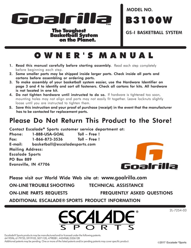 GOALRILLA B3100W owner's manual