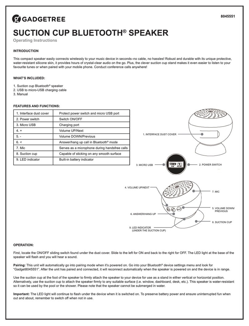 Gadgetree 8045551 operating instructions
